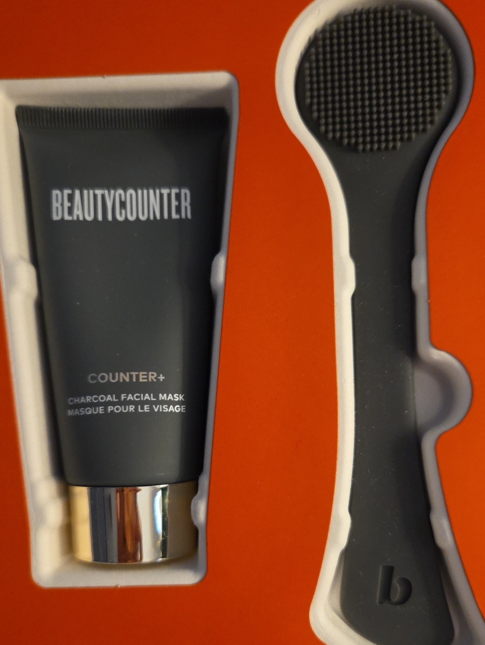 beautycounter Charcoal Facial Mask Kit — Black & Silver